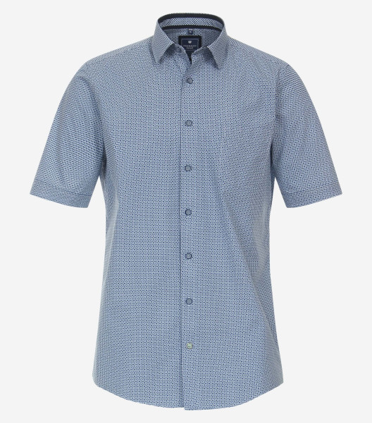 Redmond Hemd REGULAR FIT PRINT hellblau mit Kent Kragen in klassischer Schnittform