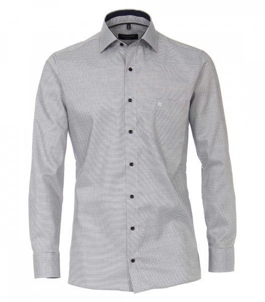 CASAMODA Hemd MODERN FIT STRUKTUR dunkelblau mit Kent Kragen in moderner Schnittform