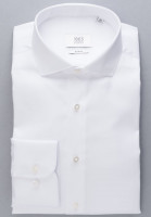 Camisa Eterna SLIM FIT TWILL blanco con cuello Seccionado de corte moderno