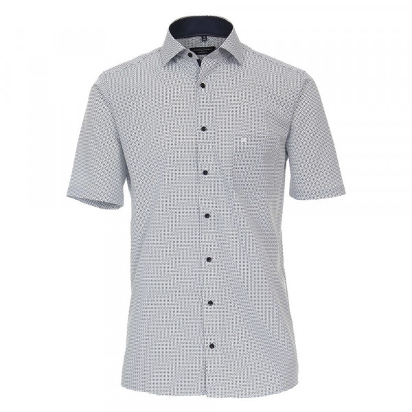 CASAMODA Hemd COMFORT FIT UNI POPELINE mittelblau mit Kent Kragen in klassischer Schnittform