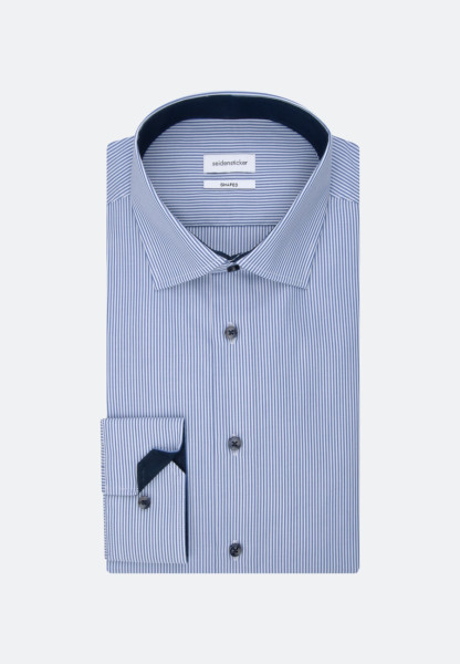 Camicia Seidensticker TAILORED UNI POPELINE azzurro con Business Kent collar in taglio stretto