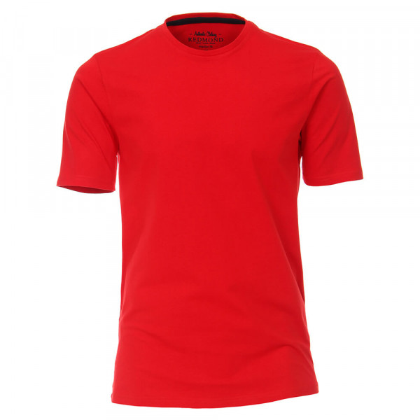 Redmond T-Shirt rood in klassieke snit