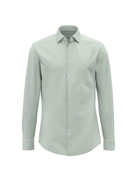 Camicia Seidensticker MODERN STRUTTURA verde con Business Kent collar in taglio moderno