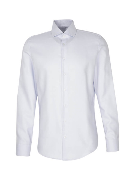 SEIDENSTICKER Tailored Fit Hemd Hellblau Kent Struktur