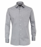 Camicia CASAMODA MODERN FIT UNI POPELINE grigio con Kent collar in taglio moderno