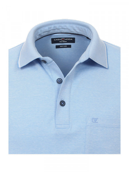 CASAMODA Poloshirt Hellblau Piqué - Ansicht 1