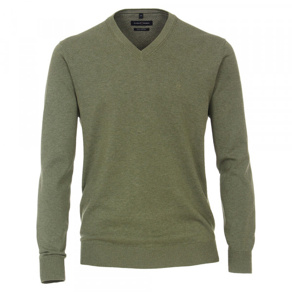 CASAMODA Pullover dunkelgrün in klassischer Schnittform