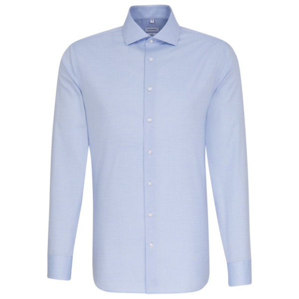 Chemise Seidensticker SLIM FIT BEAUX OXFORD bleu clair avec col Spread Kent en coupe étroite