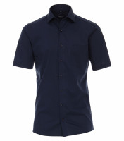 Camisa CASAMODA MODERN FIT UNI POPELINE azul oscuro con cuello Kent de corte moderno