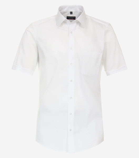 Camisa Redmond MODERN FIT UNI POPELINE blanco con cuello Kent de corte moderno