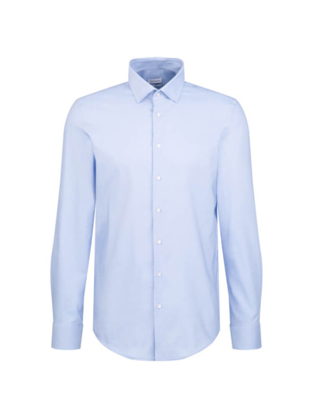 Camisa Seidensticker SLIM PERFORMANCE azul claro con cuello Business Kent de corte estrecho