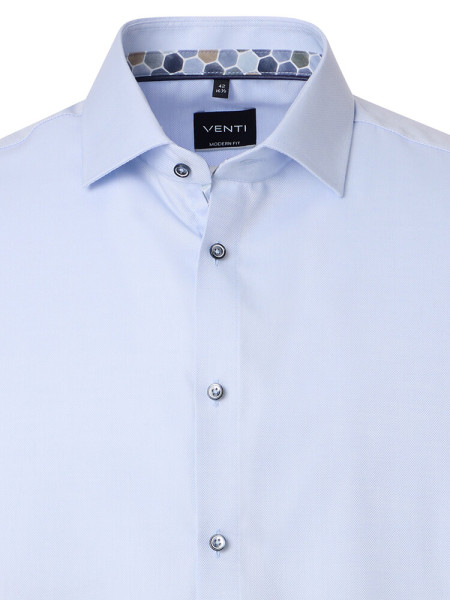 VENTI Regular Fit Hemd Hellblau Kent Popeline - Ansicht 1