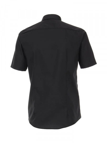 VENTI Regular Fit Hemd Schwarz Kent Popeline