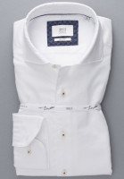 Camisa Eterna SLIM FIT TWILL blanco con cuello Seccionado de corte estrecho