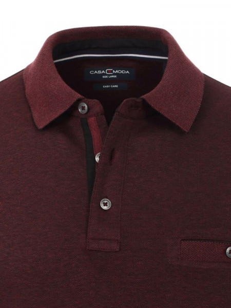 CASAMODA Poloshirt Dunkelrot Piqué - Ansicht 1