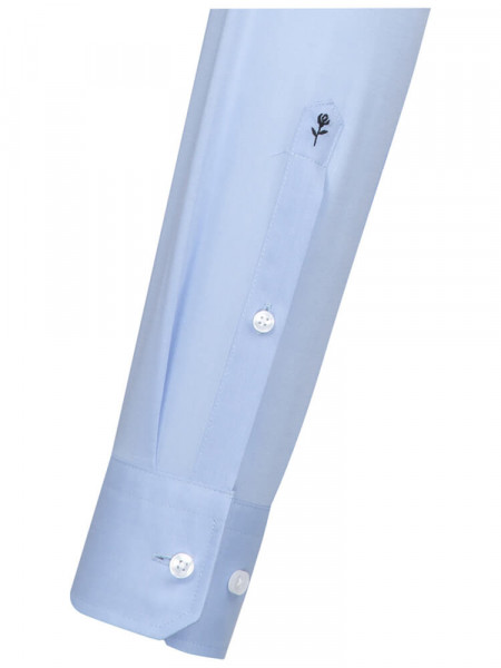 SEIDENSTICKER Regular Fit Hemd Hellblau Business Kent Fil à Fil - Ansicht 1