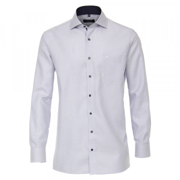 Camisa CASAMODA COMFORT FIT ESTRUCTURA azul claro con cuello Kent de corte clásico