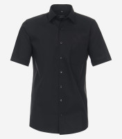 Redmond Hemd COMFORT FIT UNI POPELINE schwarz mit Kent Kragen in klassischer Schnittform