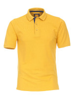 Redmond Poloshirt MODERN FIT PIQUÉ gelb mit Polo-Knopf Kragen in moderner Schnittform