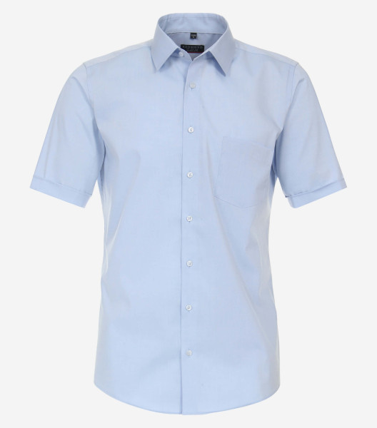 Camisa Redmond MODERN FIT UNI POPELINE azul claro con cuello Kent de corte moderno