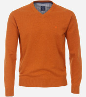 Jumper Redmond REGULAR FIT TEJIDO naranja con cuello Cuello en V de corte clásico