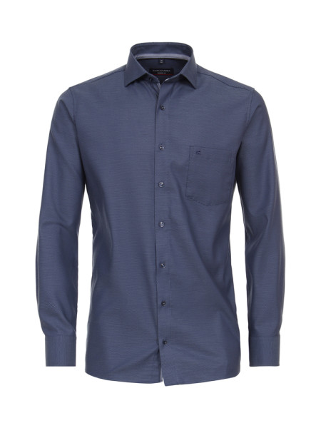 CASAMODA overhemd MODERN FIT UNI POPELINE donkerblauw met Kent-kraag in moderne snit
