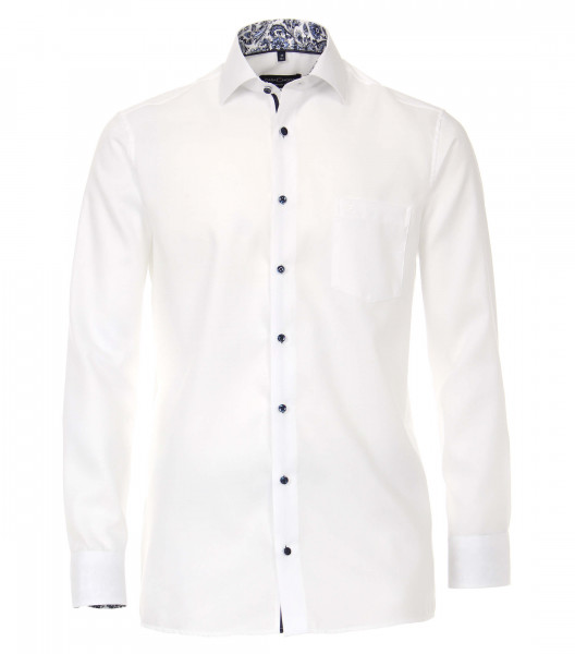CASAMODA Hemd COMFORT FIT STRUKTUR weiss mit Kent Kragen in klassischer Schnittform