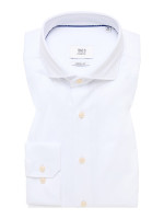 Chemise Eterna MODERN FIT JERSEY blanc avec col Italien en coupe moderne