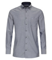 CASAMODA overhemd COMFORT FIT STRUCTUUR donkerblauw met Button Down-kraag in klassieke snit