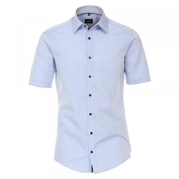 Venti Hemd MODERN FIT UNI POPELINE hellblau mit Kent Kragen in moderner Schnittform