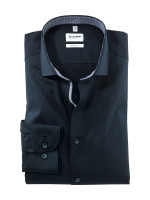 OLYMP Level Five body fit Hemd UNI STRETCH dunkelblau mit Royal Kent Kragen in schmaler Schnittform