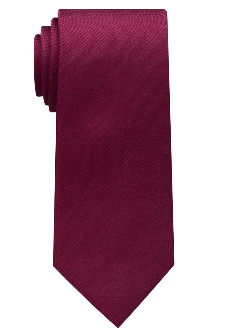 Eterna Krawatte dunkelrot unifarben 9024-58 | MENSONO