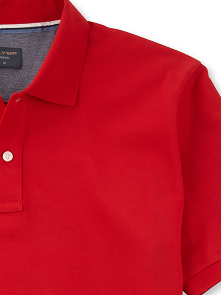 OLYMP Poloshirt Rot Piqué