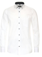 Redmond Hemd MODERN FIT STRUKTUR weiss mit Button Down Kragen in moderner Schnittform