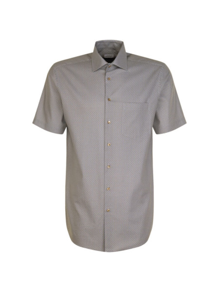 Camisa Seidensticker MODERN TWILL beige con cuello Business Kent de corte moderno