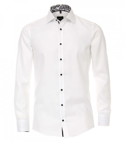 Venti Hemd MODERN FIT STRUKTUR weiss mit Kent Kragen in moderner Schnittform