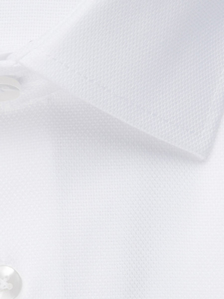 SEIDENSTICKER Slim Fit Hemd Weiß Business Kent Struktur - Ansicht 3