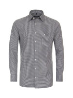 CasaModa shirt COMFORT FIT UNI POPELINE black with Kent collar in classic cut