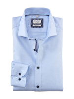 OLYMP shirt LEVEL 5 UNI STRETCH light blue with Royal Kent collar in narrow cut