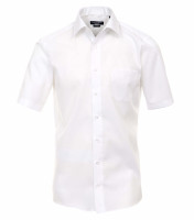 Camisa CASAMODA COMFORT FIT UNI POPELINE blanco con cuello Kent de corte clásico