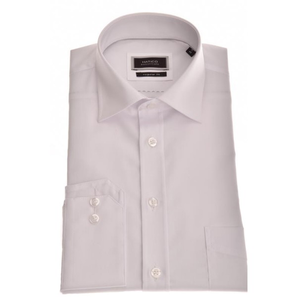 Hatico camiseta &quot;Chambrey&quot; blanco con Kent collar de corte clásico