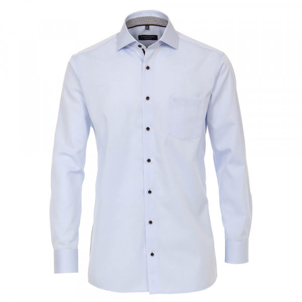 CASAMODA Hemd COMFORT FIT TWILL hellblau mit Kent Kragen in klassischer Schnittform