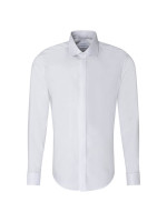 Chemise Seidensticker TAILORED TWILL blanc avec col Business Kent en coupe étroite