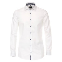 Camicia Venti BODY FIT STRUTTURA bianco con Kent collar in taglio stretto