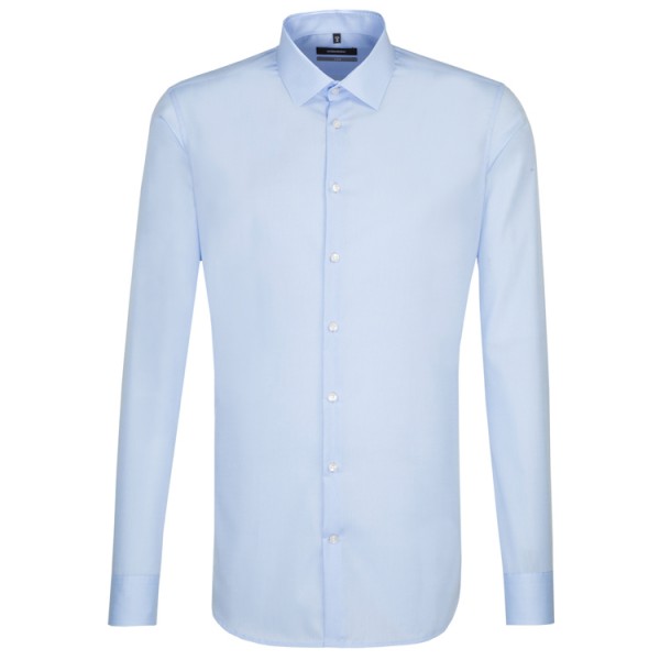 Seidensticker X-SLIM shirt FIL À FIL light blue with Business Kent collar in super slim cut