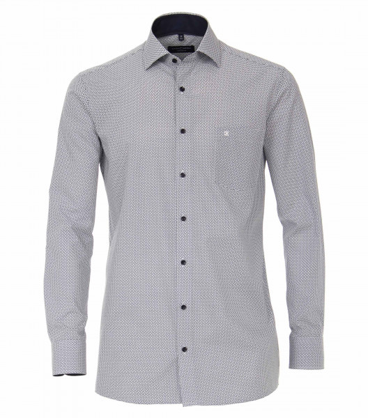 CASAMODA Hemd COMFORT FIT UNI POPELINE dunkelblau mit Kent Kragen in klassischer Schnittform