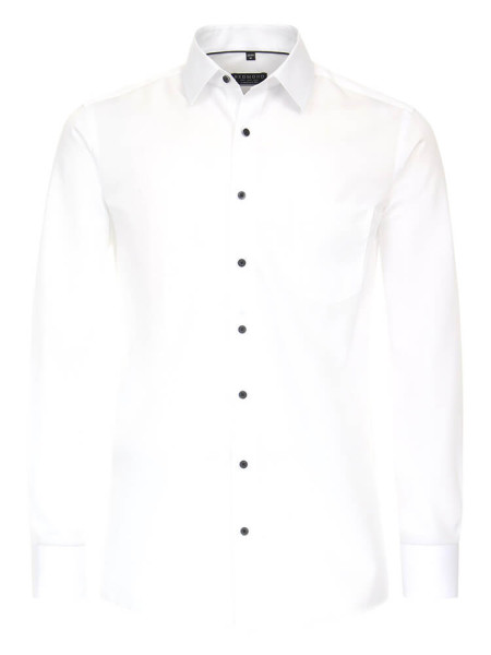 Camisa Redmond COMFORT FIT TWILL blanco con cuello Kent de corte clásico