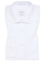 Camisa Eterna SLIM FIT UNI POPELINE blanco con cuello Kent de corte estrecho