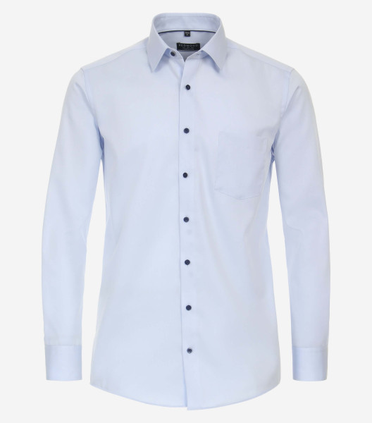 Camicia Redmond COMFORT FIT TWILL azzurro con Kent collar in taglio classico