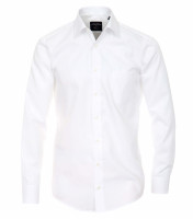 Camisa CASAMODA MODERN FIT UNI POPELINE blanco con cuello Kent de corte moderno